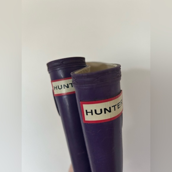 Hunter Purple Rain Boots Knee High Waterproof Womens Size 5 Wellies Bluckle - Picture 5 of 10